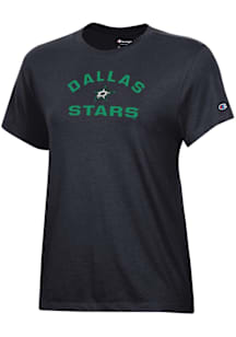 Champion Dallas Stars Womens Black Arch Team Mascot Core Short Sleeve T-Shirt