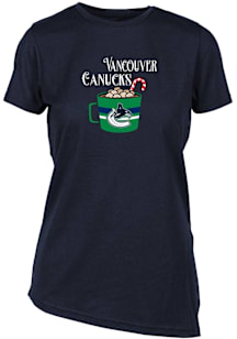 Levelwear Vancouver Canucks Womens Navy Blue Birch Mellow Short Sleeve T-Shirt