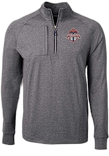 Cutter and Buck Toronto FC Mens Black Adapt Eco Long Sleeve Qtr Zip Pullover