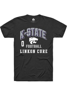 Linkon Cure Rally Mens Black K-State Wildcats NIL Arch Logo Player T Shirt
