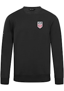 Levelwear USMNT Mens Black Zane LIT Long Sleeve Crew Sweatshirt