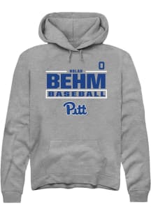 Nolan Behm Rally Mens Graphite Pitt Panthers NIL Stacked Box Player Hood