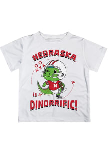 Infant Nebraska Cornhuskers White Vive La Fete Dino-Riffic Short Sleeve T-Shirt