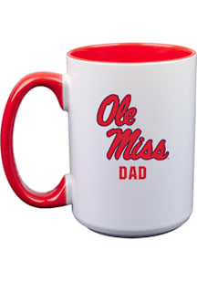 Ole Miss Rebels Dad 15oz Ceramic Mug - White