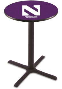 Black Northwestern Wildcats Cross Base Pub Table