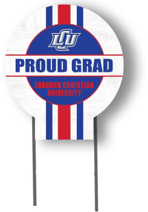 Lubbock Christian University Chaps KH Sports Fan 20x20 Circle Yard Sign with Stakes Proud Grad Yar..