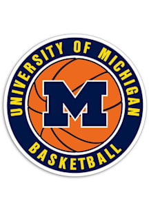 Michigan Wolverines basketball Auto Decal - Blue