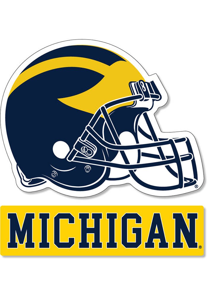 Michigan Wolverines 8x8 Inch White Die-Cut Vinyl Decal - Officially Licensed Car Window Sticker - View #6