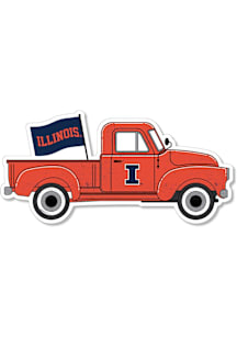 Orange Illinois Fighting Illini 2&quot; Truck Dizzler Stickers
