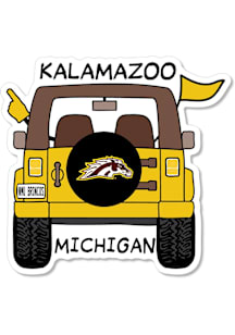 Brown Western Michigan Broncos 3.5&quot; Jeep Rugged Stickers