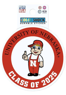Red Nebraska Cornhuskers Class of 2025 Durable Stickers