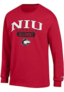 Champion Northern Illinois Huskies Red Pill Box Alumni Jersey Long Sleeve T Shirt