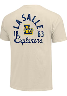 La Salle Explorers Ivory Mascot Overlay Short Sleeve T Shirt