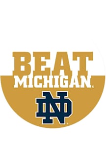 Notre Dame Fighting Irish 3" Beat Michigan Button - Navy Blue