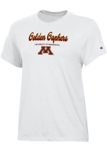 Minnesota Golden Gophers White Champion Core Short Sleeve T-Shirt