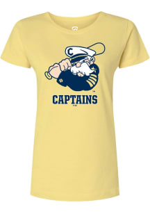 Summit Sportswear Lake County Captains Womens Yellow Basic Short Sleeve T-Shirt