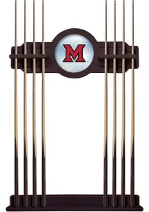 Miami RedHawks Solid Wood Cue Rack Pool Table