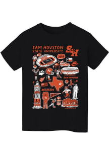 Vive La Fete Sam Houston State Bearkats Youth Black Impressions Short Sleeve T-Shirt