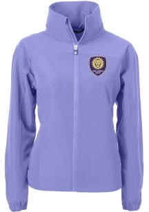 Cutter and Buck Orlando City SC Womens Lavender Charter Eco Light Weight Jacket