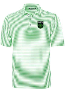 Cutter and Buck Austin FC Mens Kelly Green Virtue Eco Pique Stripe Short Sleeve Polo
