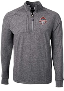 Cutter and Buck Toronto FC Mens Black Adapt Eco Knit Big and Tall Qtr Zip