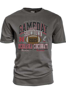 Nebraska Cornhuskers Football vs Cincinnati Bearcats Short Sleeve T Shirt - Black