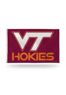Virginia Tech Hokies 3x5 Team Logo Silk Screen Grommet Flag - Maroon