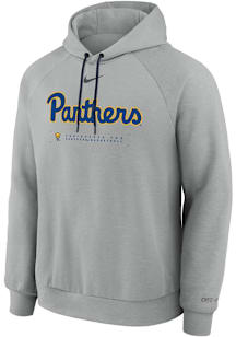 Nike Pitt Panthers Mens Grey Practice Fleece Long Sleeve Hoodie