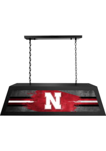 Black Nebraska Cornhuskers Long Billiard Lamp