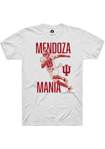 Fernando Mendoza Indiana Hoosiers White NIL Caricatures Mendoza Mania Short Sleeve Player T Shirt