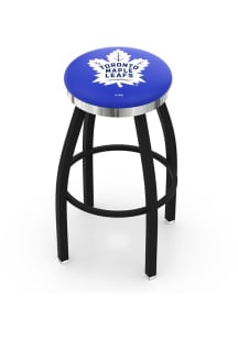 Toronto Maple Leafs Chrome Seat Pub Stool - Black
