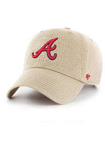 47 Atlanta Braves Clean Up Adjustable Hat - Khaki