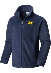 Youth Michigan Wolverines Blue Columbia Steens Mountain Light Weight Jacket