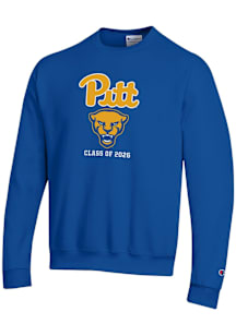 Mens Pitt Panthers Blue Champion Class of 2026 Crew Sweatshirt