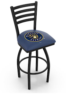Milwaukee Brewers High Back Swivel Pub Stool - Black