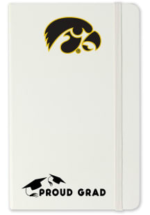 White Iowa Hawkeyes Proud Grad team logo Notebook and Folder