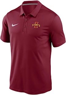 Nike Iowa State Cyclones Mens Cardinal Logo Short Sleeve Polo