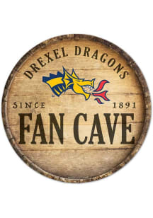 Brown Drexel Dragons 14in Round Fan Cave Sign
