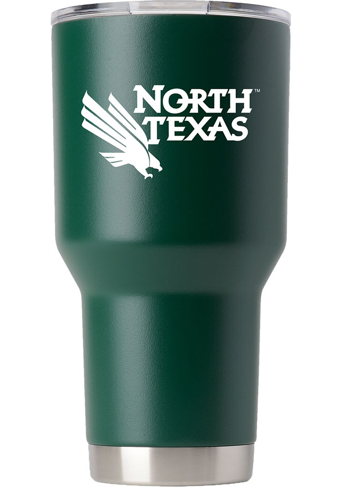 North Texas Mean Green Team Logo 30oz Stainless Steel Tumbler - Green