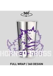 TCU Horned Frogs 16 oz Stainless Steel Pint Glass