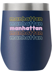 Manhattan Bubble Letters Stacked 12 oz Stainless Steel Stemless