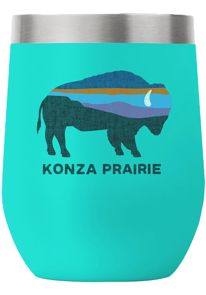 Manhattan Konza Prairie Buffalo 12 oz Stainless Steel Tumbler - Green