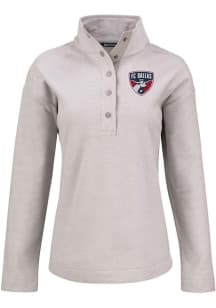 Cutter and Buck FC Dallas Womens Grey Hunts Point Qtr Zip