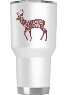 Arkansas Deer Stainless Steel Tumbler - White