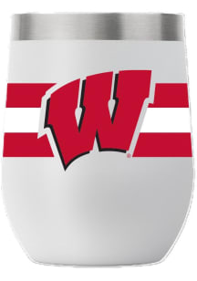 Wisconsin Badgers 12oz Stripe Stainless Steel Stemless