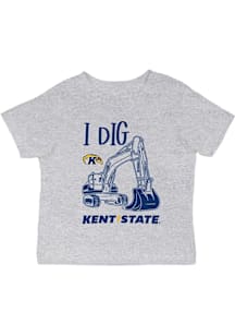Vive La Fete Kent State Golden Flashes Infant Excavator Short Sleeve T-Shirt Grey