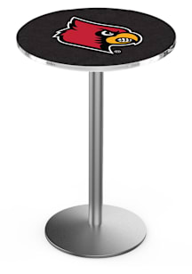 Louisville Cardinals Stainless Round Base Pub Table