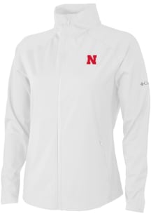 Columbia Nebraska Cornhuskers Womens White Fairway Friends Light Weight Jacket