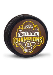 Western Michigan Broncos Brown  2025 National Champions Hockey Puck