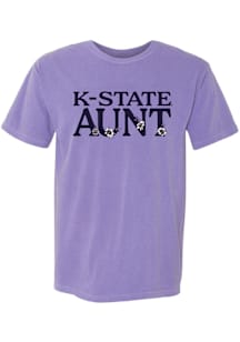 Summit Sportswear K-State Wildcats Womens Purple Floral Aunt Short Sleeve T-Shirt